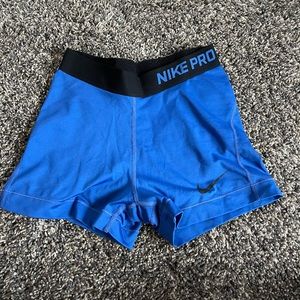 blue nike pro spandex